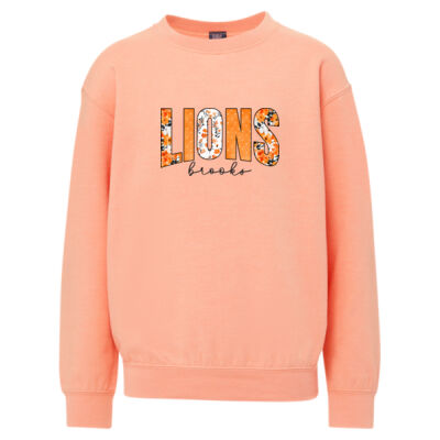 Floral Lions black - Youth Buddy Crewneck Sweatshirt Thumbnail
