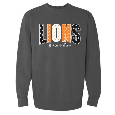 Polka Dot white - Garment Dyed Ringspun Crewneck Sweatshirt Thumbnail