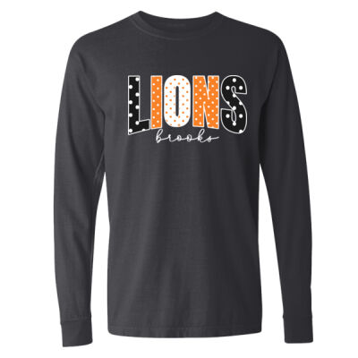 Polka Dot white - Garment Dyed Heavyweight Ringspun Long Sleeve T-Shirt Thumbnail