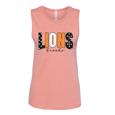 Polka Dots black - Women's Jersey Muscle Tank Thumbnail