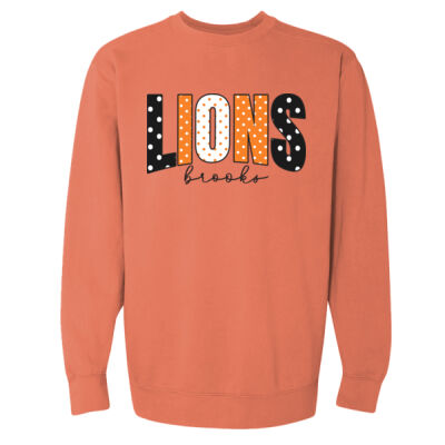 Polka Dots black - Garment Dyed Ringspun Crewneck Sweatshirt Thumbnail