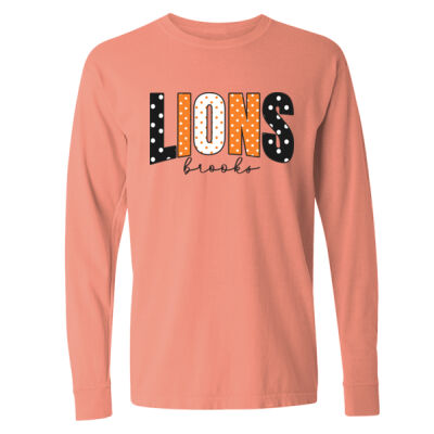 Polka Dots black - Garment Dyed Heavyweight Ringspun Long Sleeve T-Shirt Thumbnail