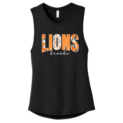 Floral Lions white - Women's Jersey Muscle Tank Thumbnail
