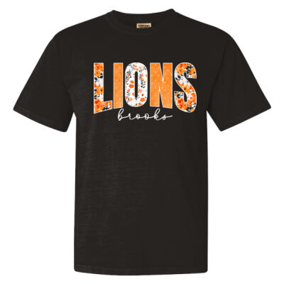 Floral Lions white - Garment Dyed Heavyweight Ringspun Short Sleeve Shirt Thumbnail