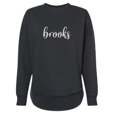 EMB Brooks white - Women's Weekend Fleece Crewneck Sweatshirt Thumbnail