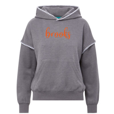 EMB Brooks orange - Women's Mood & Vibe™ Teegan Crafty Hooded Sweatshirt Thumbnail