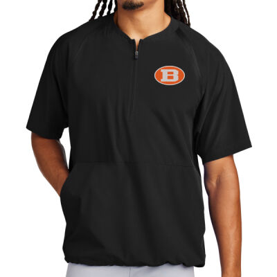 EMB Logo - Repeat 1/2 Zip Short Sleeve Jacket Thumbnail