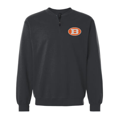 EMB Logo - Unisex Softstyle® Midweight 1/4 Zip Sweatshirt Thumbnail