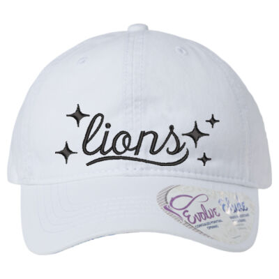 EMB Lions black - Women's Pigment Dyed Fashion Undervisor Cap Thumbnail